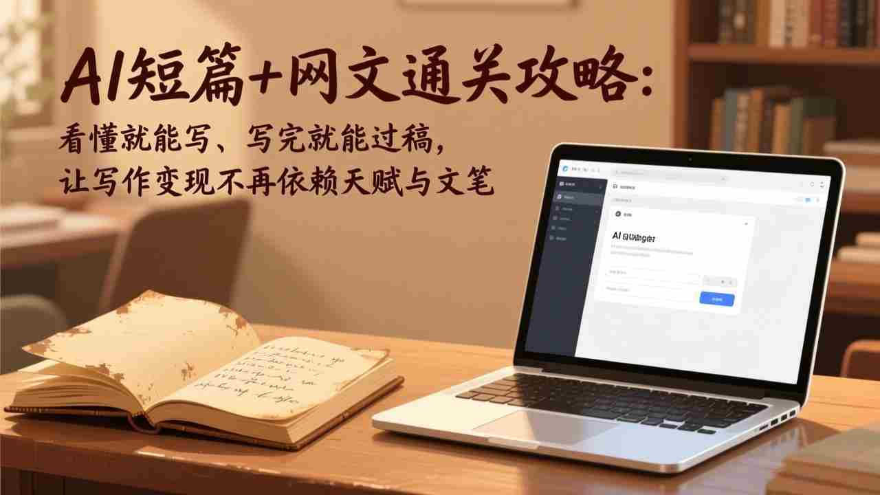 （18064期）AI短篇+网文通关攻略-更新4月：看懂就能写、写完就能过稿，让写作变现不再依赖天赋与文笔-网创资源