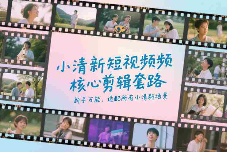 小清新短视频核心剪辑套路，新手万能，适配所有小清新场景-网创资源