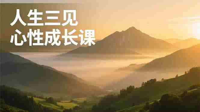 （16897期）人生三见心性成长课，见天地众生自己，搞透人性安顿身心，活出清晰自我，内在富足无价-网创资源
