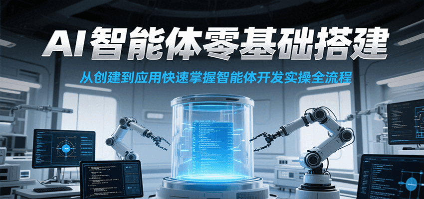 AI智能体零基础搭建实操课，从创建到应用快速掌握智能体开发全流程！-网创资源