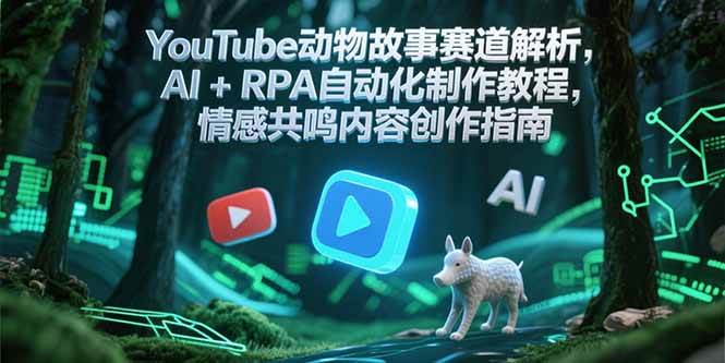 YouTube动物故事赛道解析，AI+RPA自动化制作教程，情感共鸣内容创作指南-网创资源