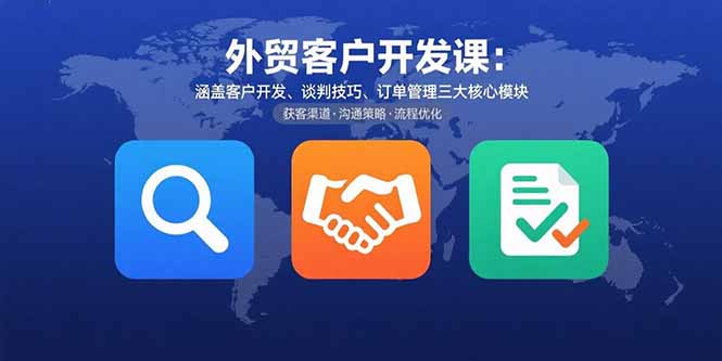 （15793期）外贸客户开发课：涵盖客户开发、谈判技巧、订单管理三大核心模块-网创资源