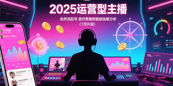 （15508期）2025运营型主播：自然流起号，微付费投放技巧，罗盘数据深度解析(7月更新)-网创资源