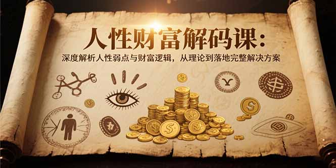 （15434期）人性财富解码课6.0：深度解析人性弱点与财富逻辑，理论到落地完整解决方案-网创资源