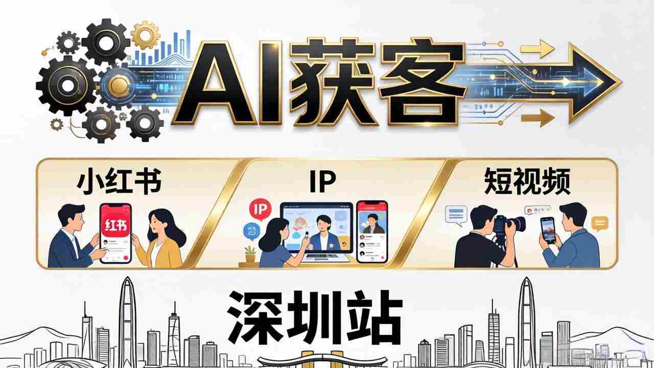 （18226期）2026AI获客大课深圳站：4月17日-19日3天2夜拆透小红书+IP+短视频，老板操盘手必来-网创资源