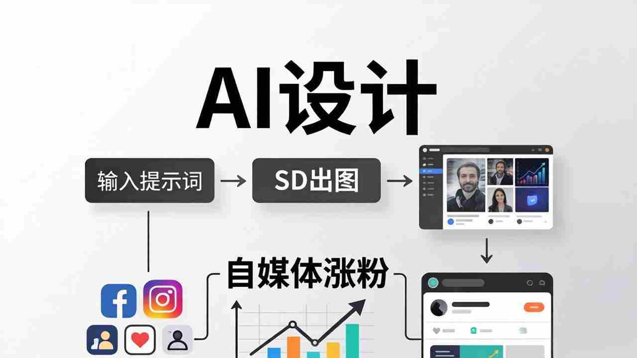 （18136期）人人都是AI设计师：SD出图+自媒体涨粉一站教学，告别图文素材焦虑，AI设计让你轻松避开内卷-网创资源