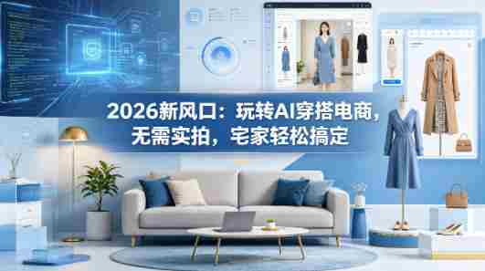 2026新风口：玩转AI穿搭电商，无需实拍，宅家轻松搞定-网创资源