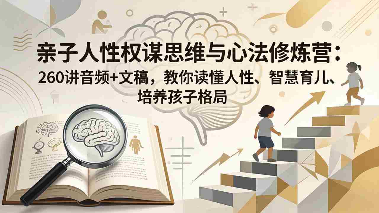 （18076期）亲子人性权谋思维与心法修炼营：260讲音频+文稿，教你读懂人性、智慧育儿、培养孩子格局-网创资源