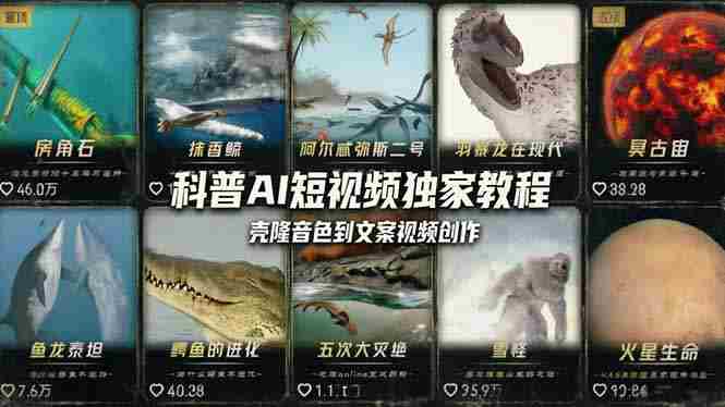 （18016期） 科普造物主AI短视频独家教程：从软件安装、壳隆音色到文案视频创作，零基础快速做爆款-网创资源