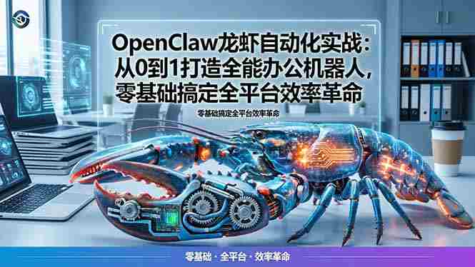 （17996期）OpenClaw龙虾自动化实战：从0到1打造全能办公机器人，零基础搞定全平台效率革命-网创资源