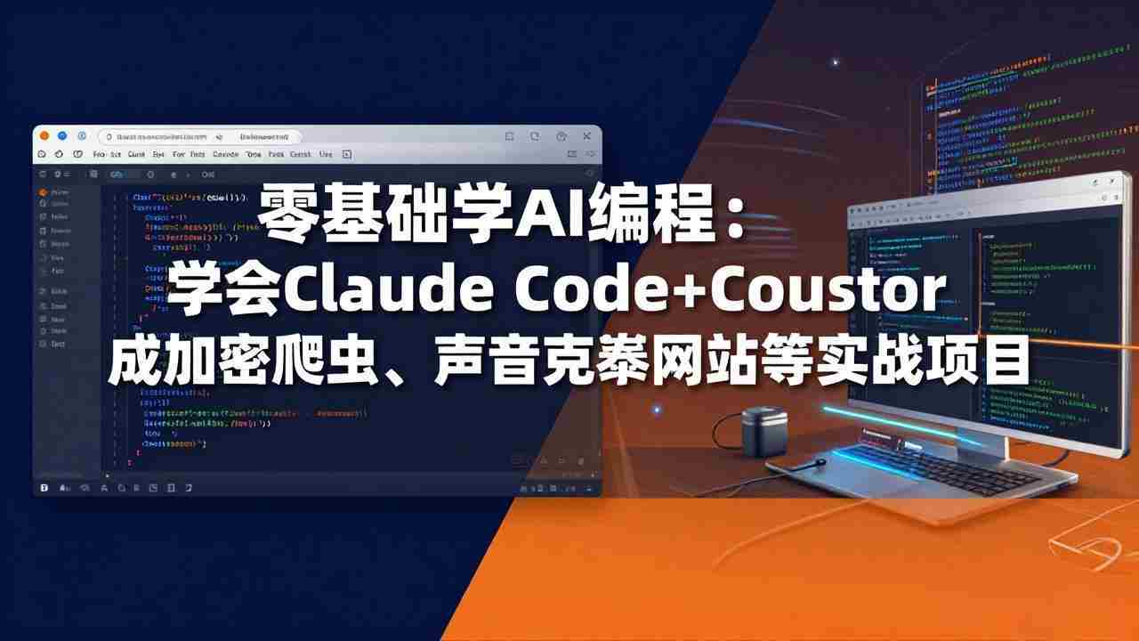 （17941期）零基础学AI编程：学会Claude Code+Cursor完成加密爬虫、声音克隆网站等实战项目-网创资源