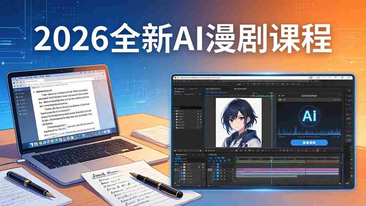 （17893期）2026全新AI漫剧课程：覆盖创作全链路，教你写作分镜剪辑配音一站式打造漫剧作品-网创资源