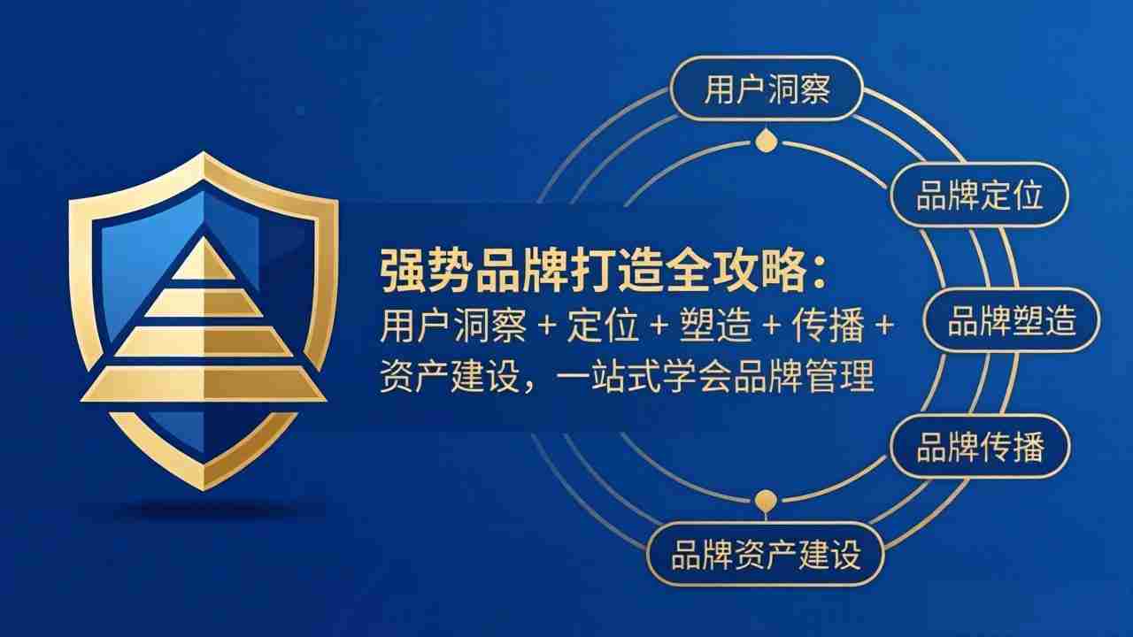 （17889期）强势品牌打造全攻略：用户洞察 + 定位 + 塑造 + 传播 + 资产建设，一站式学会品牌管理-网创资源