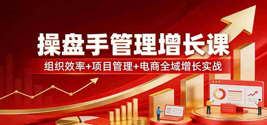 操盘手管理增长课：组织效率+项目管理+电商全域增长实战-网创资源