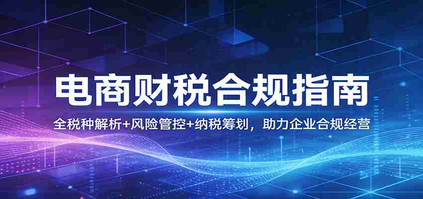 电商财税合规指南：全税种解析+风险管控+纳税筹划，助力企业合规经营-网创资源