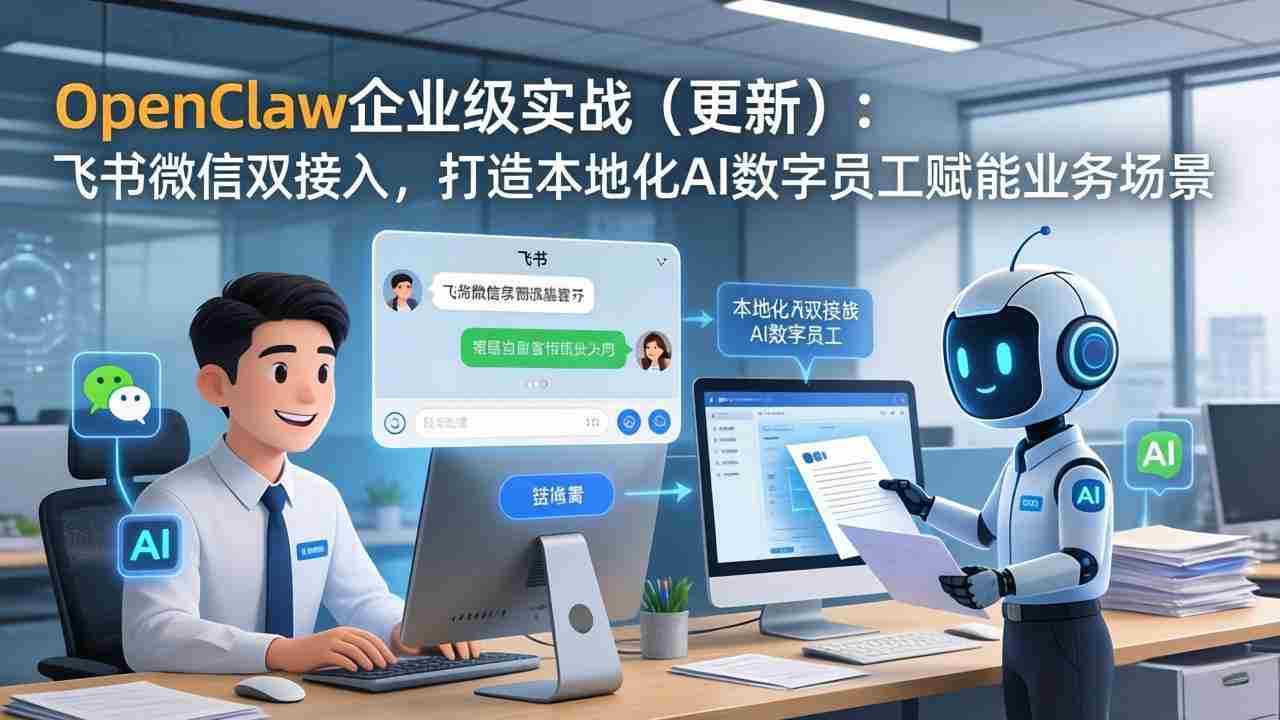 （17819期）OpenClaw企业级实战（更新）：飞书微信双接入，打造本地化AI数字员工赋能业务场景-网创资源