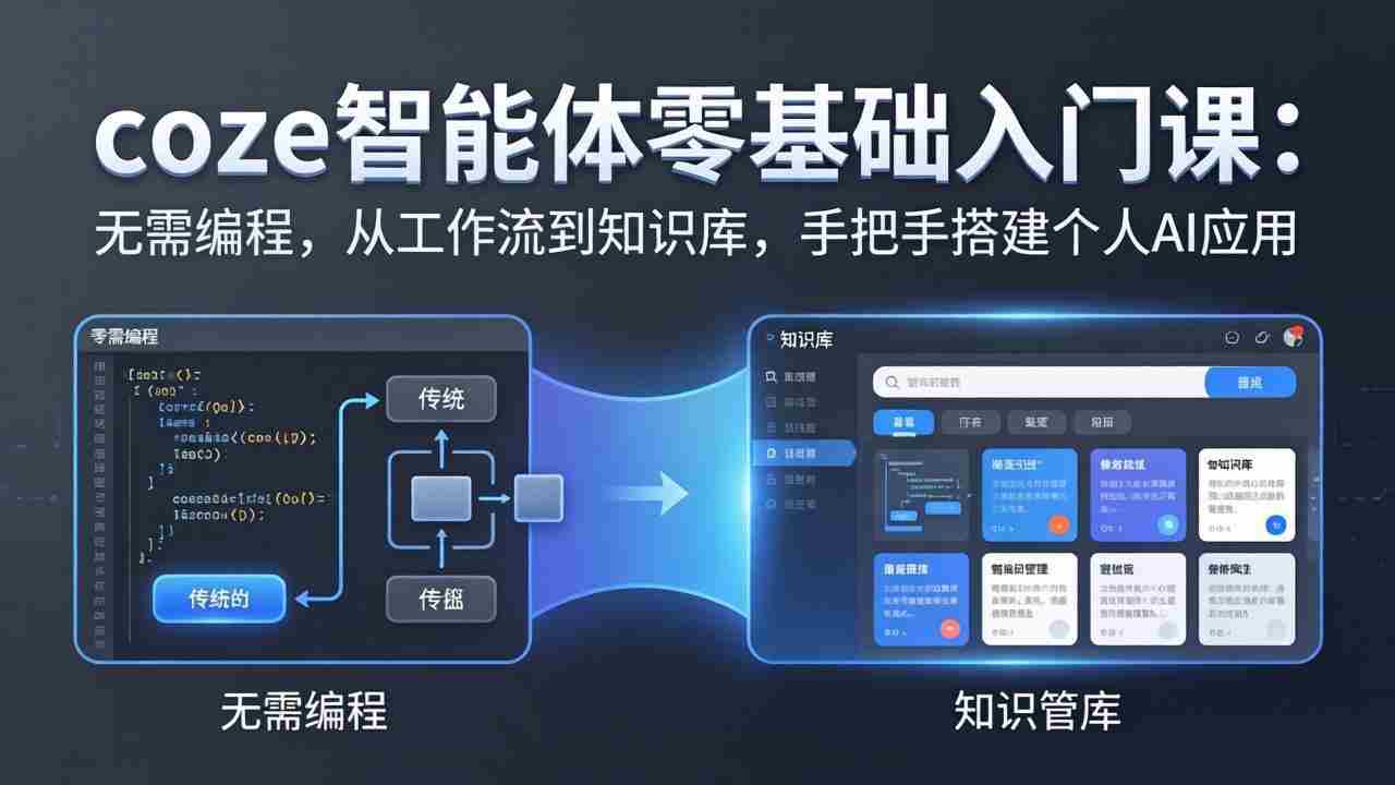 （17775期）coze智能体零基础入门课：无需编程，从工作流到知识库，手把手搭建个人AI应用-网创资源
