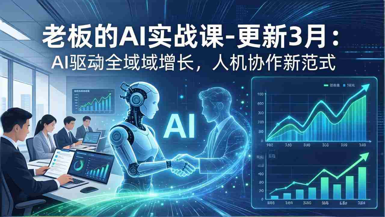 （17772期）老板的AI实战课-更新3月：AI驱动全域增长，人机协作新范式，用AI提高企业效率、利润与竞争力-网创资源