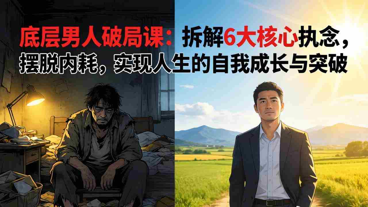 （17747期）付费文章：底层男人破局课：拆解 6 大核心执念，摆脱内耗，实现人生的自我成长与突破-网创资源