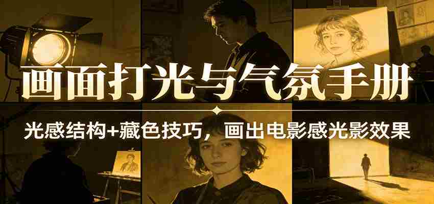 画面打光与气氛手册：光感结构+藏色技巧，画出电影感光影效果-网创资源