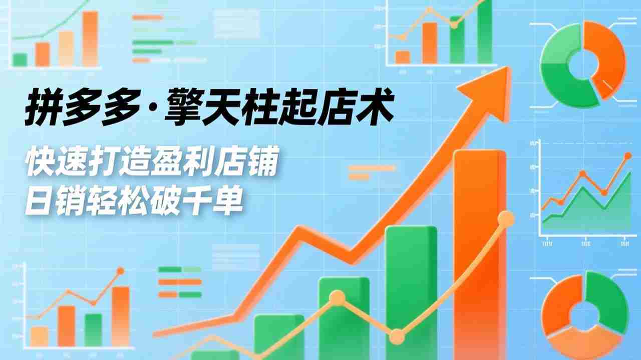 （17715期）拼多多·擎天柱起店术3.0(更新)，爆流布局、利润起飞、不断流，快速打造盈利店铺，日销破千单-网创资源