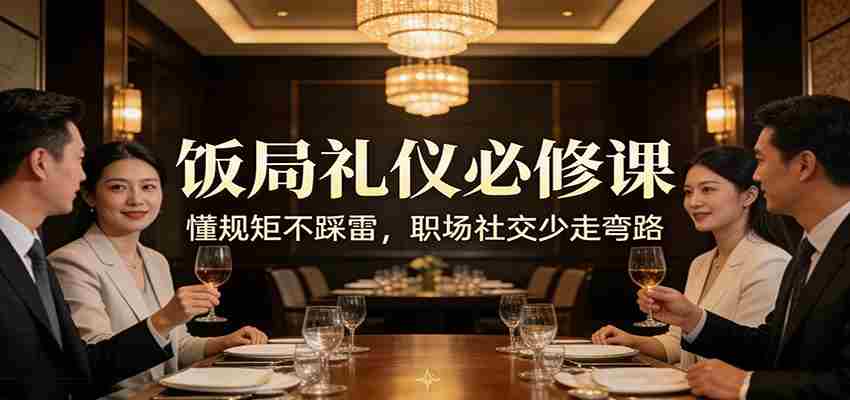 公众号收费文章：《饭局礼仪必修课：懂规矩不踩雷，职场社交少走弯路》-网创资源