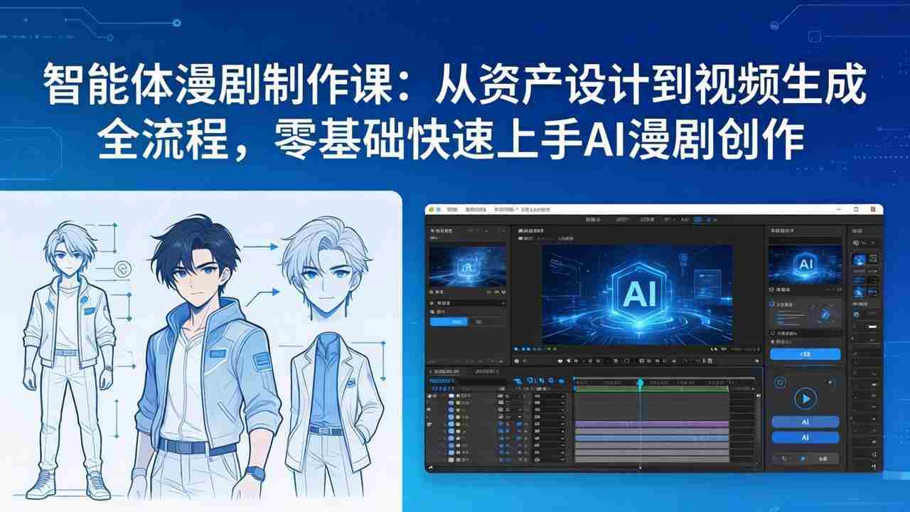 （17709期）智能体漫剧制作课：从资产设计到视频生成全流程，零基础快速上手AI漫剧创作-网创资源
