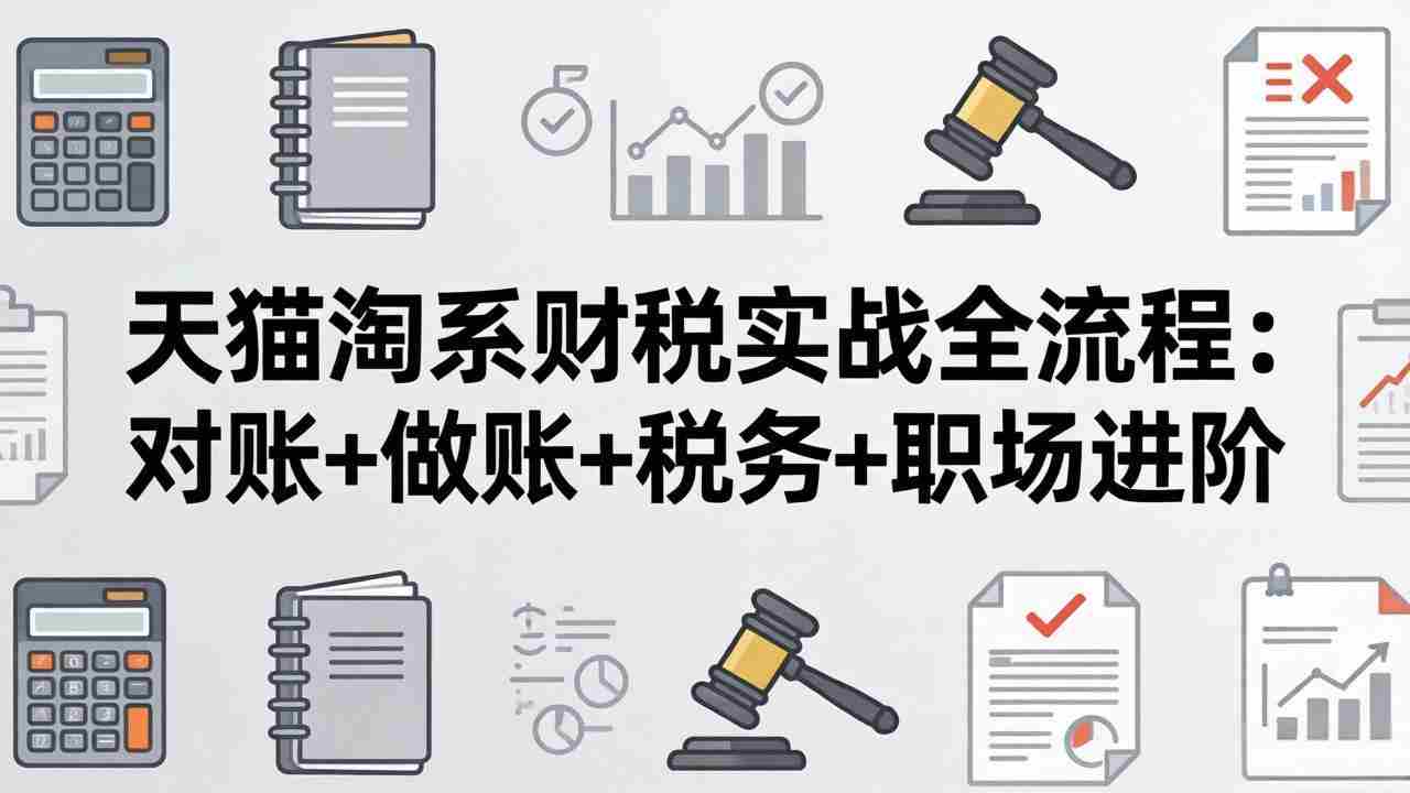 （17676期）天猫淘系财税实战全流程：对账+做账+税务+职场进阶，手把手吃透平台财税每一环-网创资源