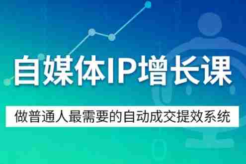自媒体IP增长课，做普通人最需要的自动成交提效系统-网创资源