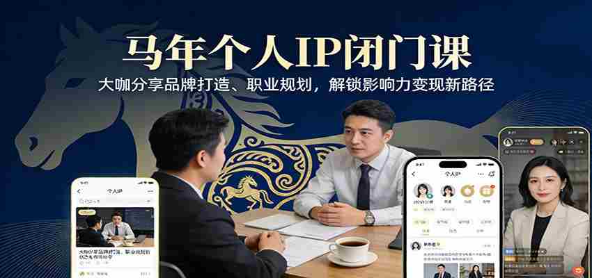马年个人IP闭门课，大咖分享品牌打造、职业规划，解锁影响力变现新路径-网创资源
