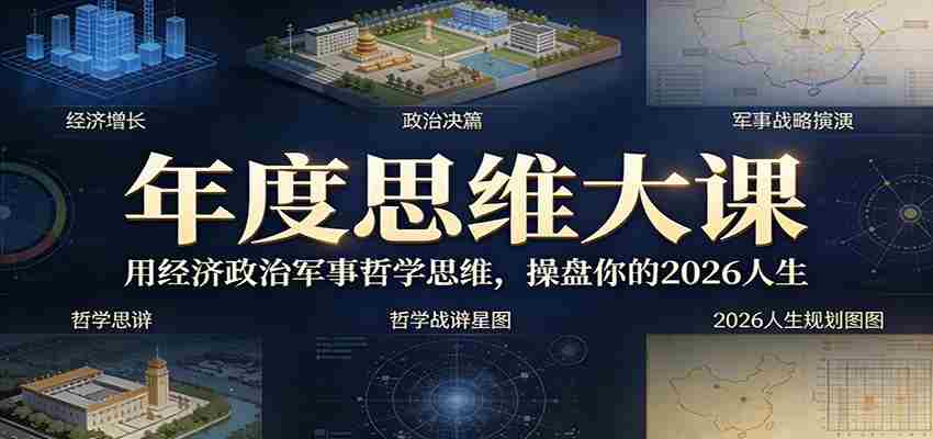年度思维大课，用经济政治军事哲学思维，操盘你的2026人生-网创资源