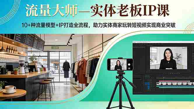 （17638期）流量大师—实体老板IP课：10+种流量模型+IP打造全流程，助力实体商家玩转短视频实现商业突破-网创资源