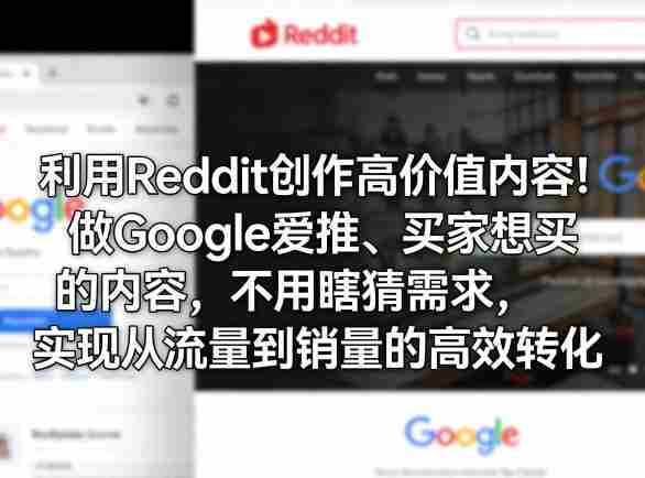 利用Reddit创作高价值内容！做Google爱推、买家想买的内容，不用瞎猜需求，实现从流量到销量的高效转化-网创资源