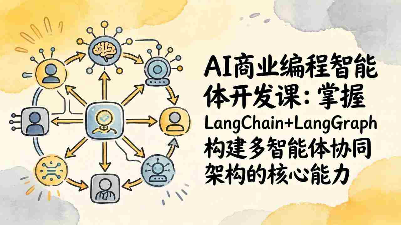 （17608期）AI商业编程智能体开发课：掌握LangChain+LangGraph构建多智能体协同架构的核心能力-网创资源