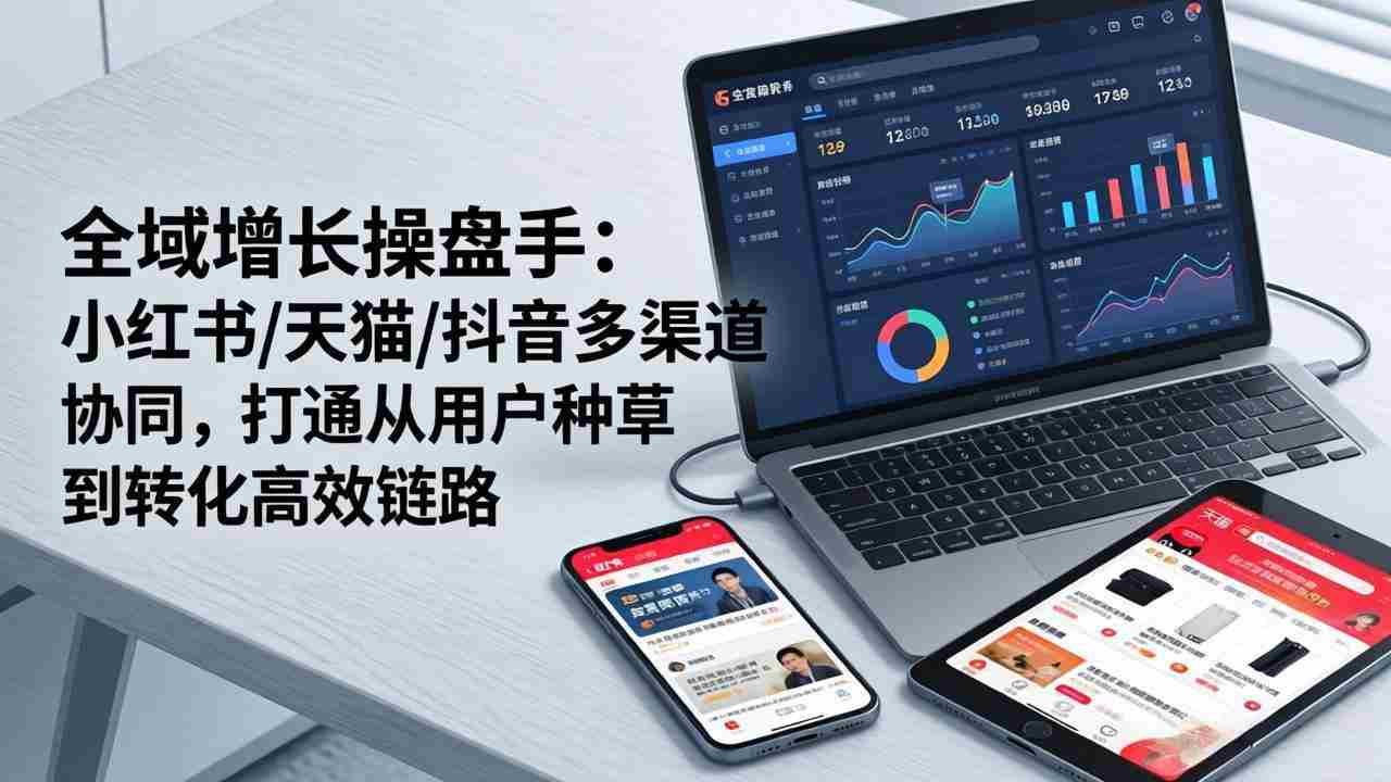 （17605期）全域增长操盘手：小红书/天猫/抖音多渠道协同，打通从用户种草到转化高效链路-网创资源