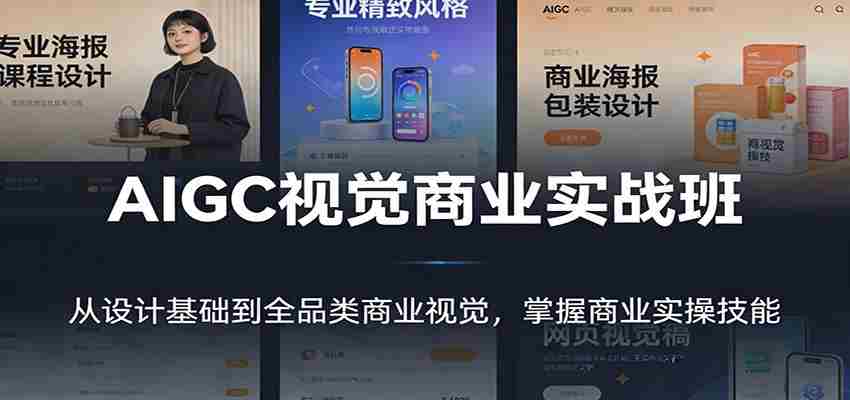 AIGC视觉商业实战班：从设计基础到全品类商业视觉，掌握商业实操技能-网创资源