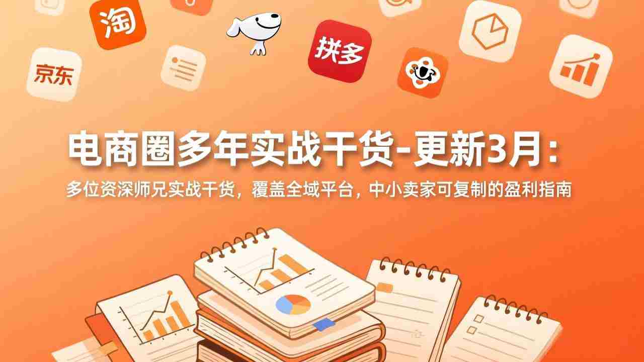 （17577期）电商圈多年实战干货-更新3月：多位资深师兄实战干货，覆盖全域平台，中小卖家可复制的盈利指南-网创资源