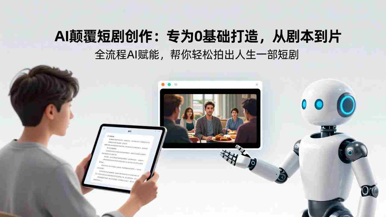 （17564期）AI颠覆短剧创作：专为0基础打造，从剧本到成片全流程AI赋能，帮你轻松拍出人生第一部短剧-网创资源