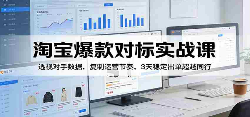 淘宝爆款对标实战课：透视对手数据，复制运营节奏，3天稳定出单超越同行-网创资源