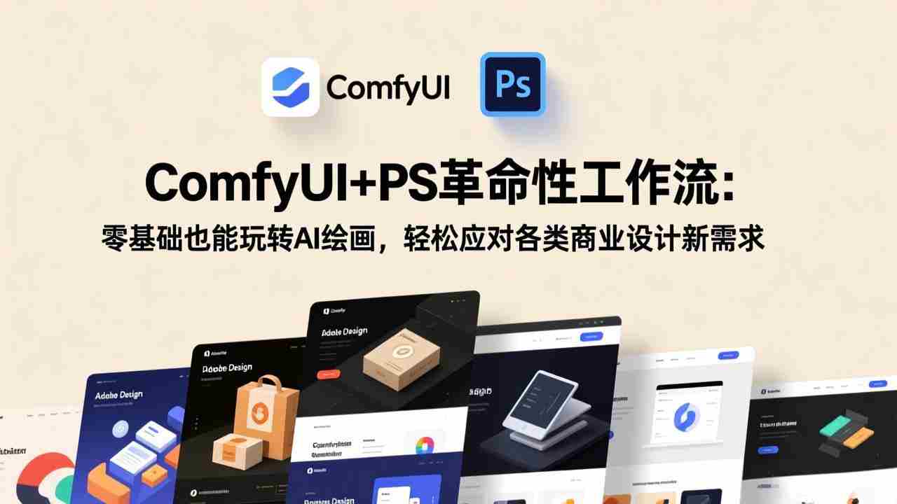 （17512期）ComfyUI+PS革命性工作流：零基础也能玩转AI绘画，轻松应对各类商业设计新需求-网创资源