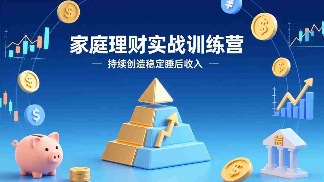 （17486期）家庭理财实战训练营：从0到1建体系，三阶进阶层层递进，助你持续创造稳定睡后收入-网创资源