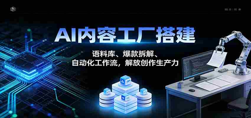AI内容工厂搭建：语料库、爆款拆解、自动化工作流，解放创作生产力-网创资源