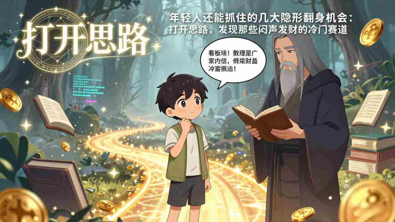 （17471期）付费文1+2：年轻人还能抓住的几大隐形翻身机会：打开思路，发现那些闷声发财的冷门赛道-网创资源