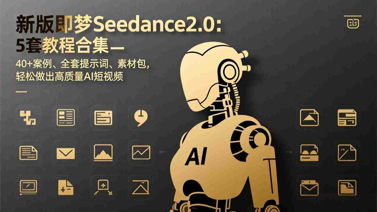 （17398期）新版即梦Seedance2.0：5套教程合集，40+案例、全套提示词、素材包，轻松做出高质量AI短视频-网创资源