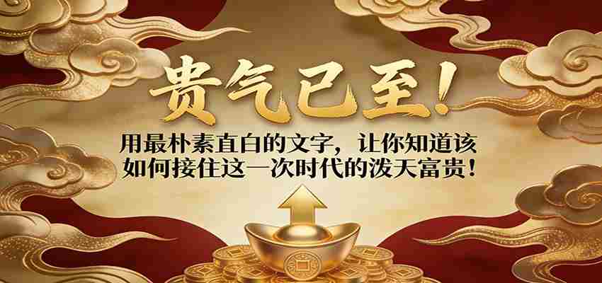 付费文章：贵气已至！用最朴素直白的文字，让你知道该如何接住这一次时代的泼天富贵！-网创资源