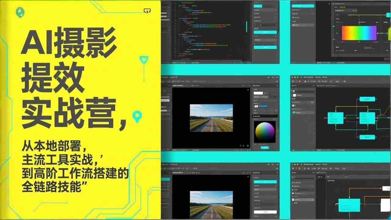 （17393期）AI+摄影提效实战营，从本地部署，主流工具实战，到高阶工作流搭建的全链路技能-网创资源