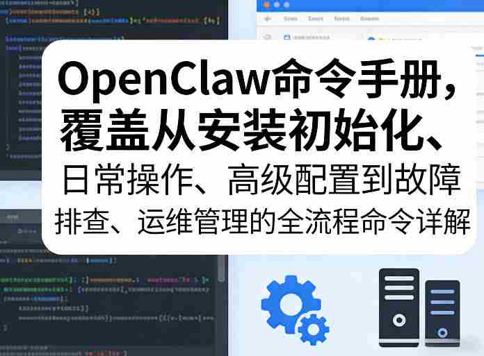 OpenClaw命令手册，覆盖从安装初始化、日常操作、高级配置到故障排查、运维管理的全流程命令详解-网创资源