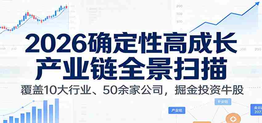 付费文章：2026确定性高成长产业链全景扫描：覆盖10大行业、50余家公司，掘金投资牛股-网创资源