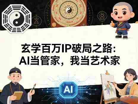玄学百万IP破局之路：AI当管家，我当艺术家-网创资源