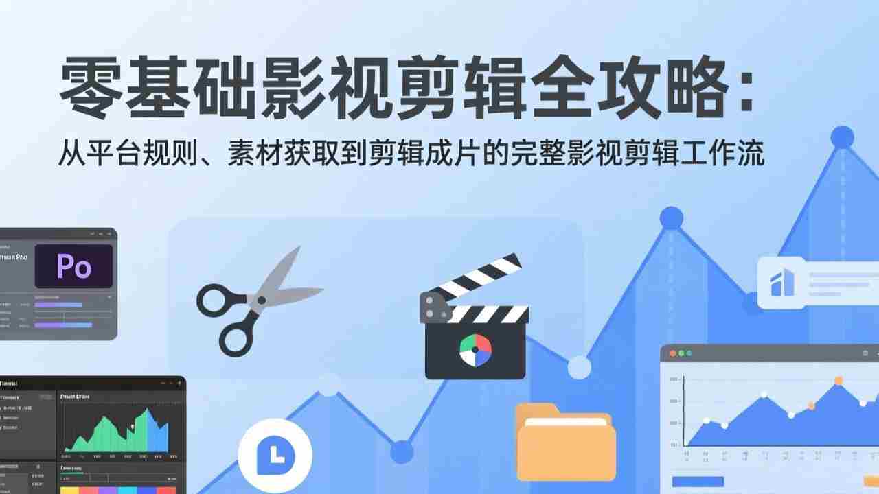 （17336期）零基础影视剪辑全攻略：从平台规则、素材获取到剪辑成片的完整影视剪辑工作流-网创资源